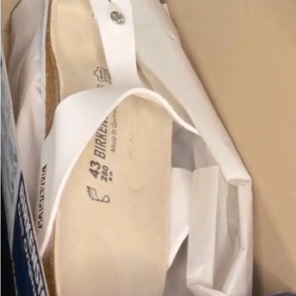 Birkenstock Gizeh Regular Fit Birko Flor White US Men's 10 Women’s 12 EU 43 - Picture 5 of 5